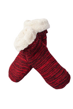 Load image into Gallery viewer, Donegal Wool Socks Knitted Fleece Lined Non Slip Unisex Fuchsia
